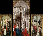 WEYDEN, Rogier van der Seven Sacraments Altarpiece oil painting reproduction